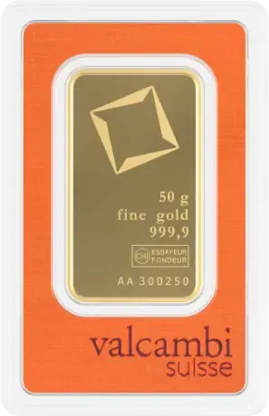 50 гр. Златно кюлче Valcambi