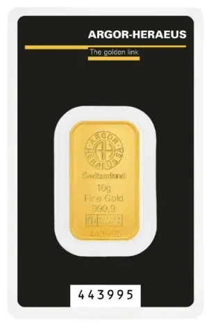 1 oz Златно кюлче Argor-Heraeus | Kinebar